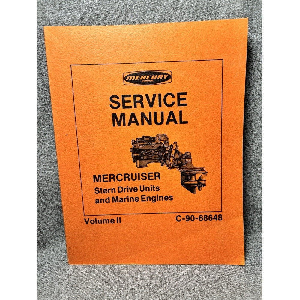 Mercury MerCruiser Service Manual Vol 2 Stern Drive Marine Engine C-90-68648